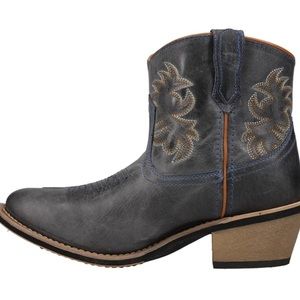 Laredo Womens Sapphrye Round Toe Dress Boots Mid Calf Low Heel 1-2" - Blue - 8.5